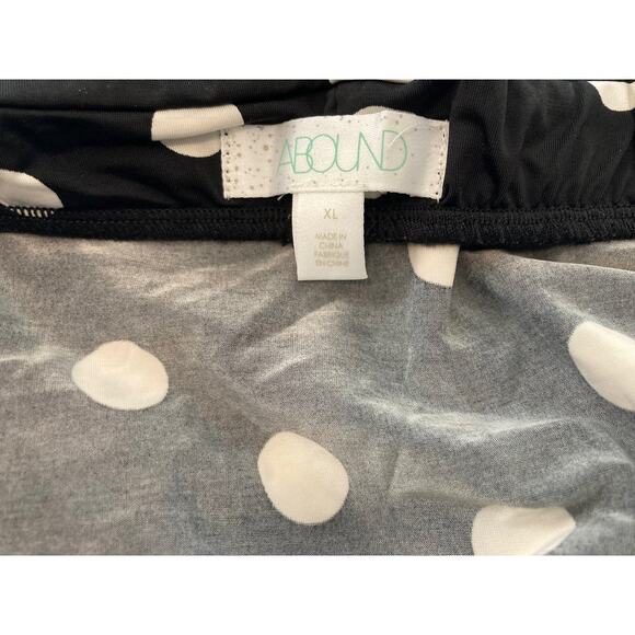 Abound Ruched Scallop Hem Dotted Mini Skirt Sz XL/Extra Large in Black/White NWT - Picture 3 of 4